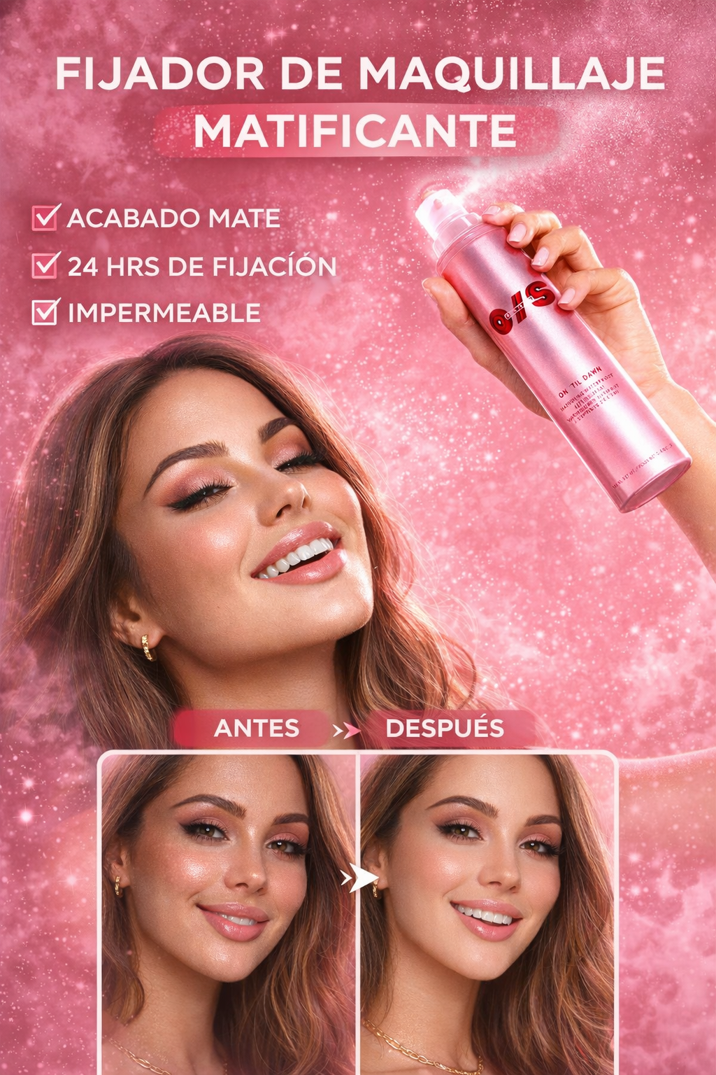 SPRAY MATIFICANTE FIJADOR DE MAQUILLAJE