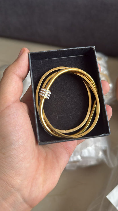 Set Brazalete tipo Cartier