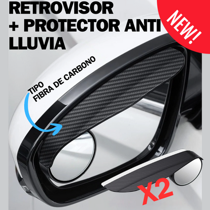 RETROVISOR 2 EN 1 FIBRA DE CARBONO