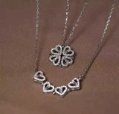 Collar Trébol Corazón Extendible 💘