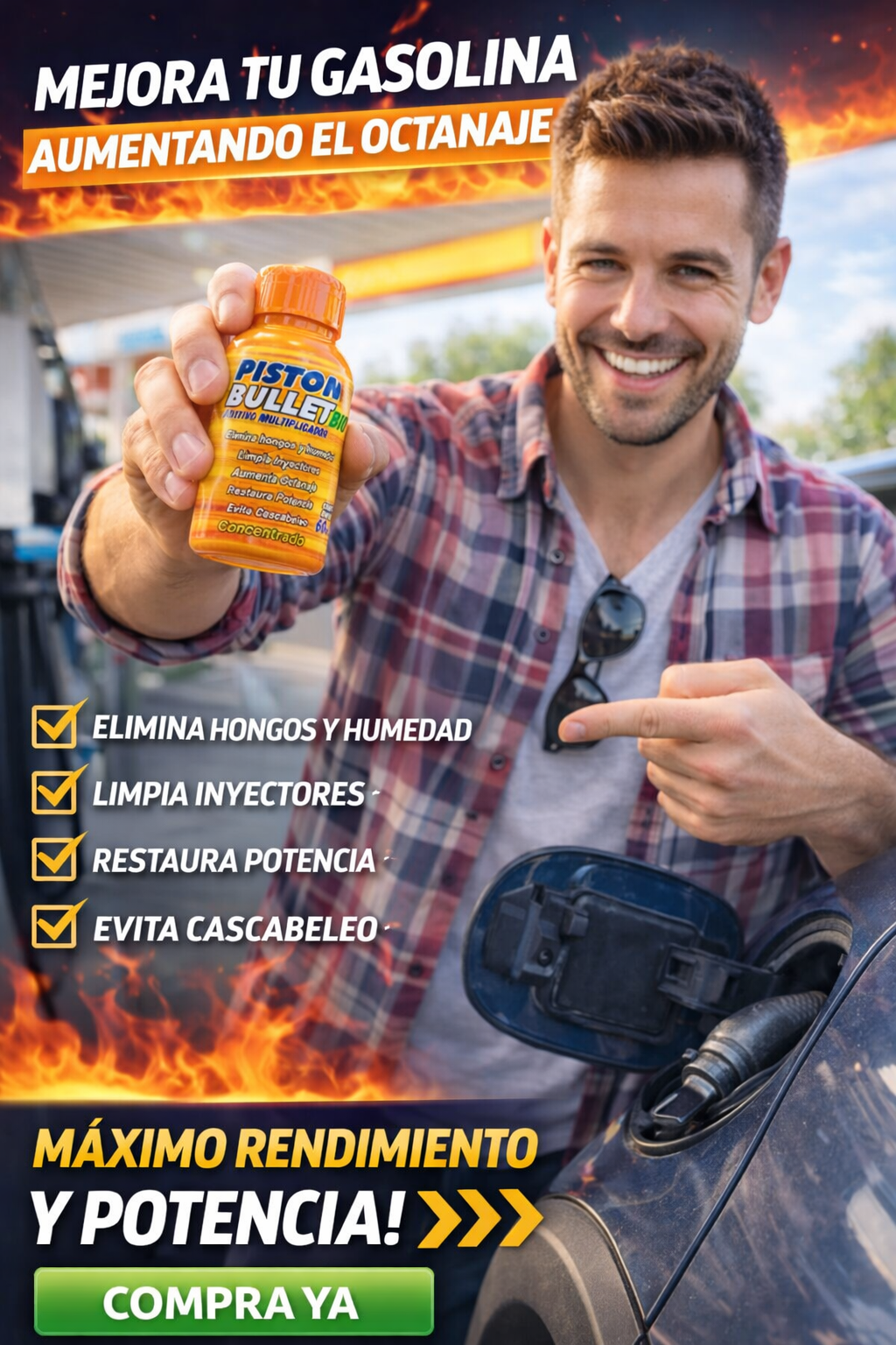 Piston Bullet : MEJORA TU GASOLINA Y DALE EL MAXIMO RENDIMIENTO ⛽