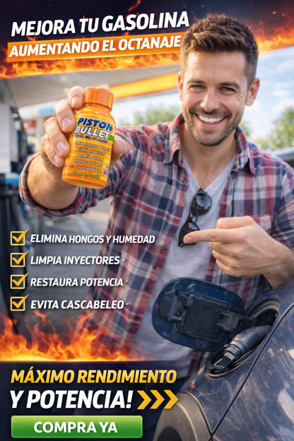Piston Bullet : MEJORA TU GASOLINA Y DALE EL MAXIMO RENDIMIENTO ⛽