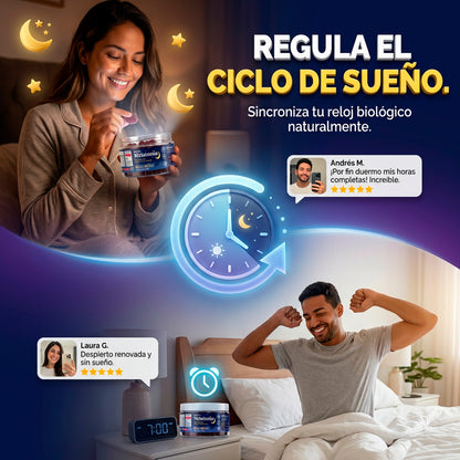 🌙Gummies de Melatonina 🍇 Despídete de las Noches Intranquilas
