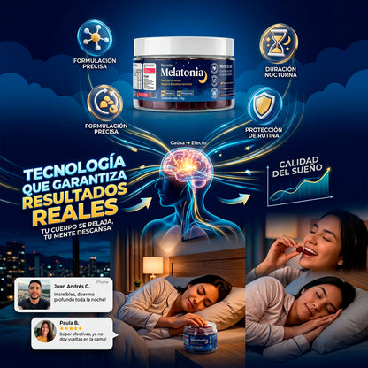 🌙Gummies de Melatonina 🍇 Despídete de las Noches Intranquilas
