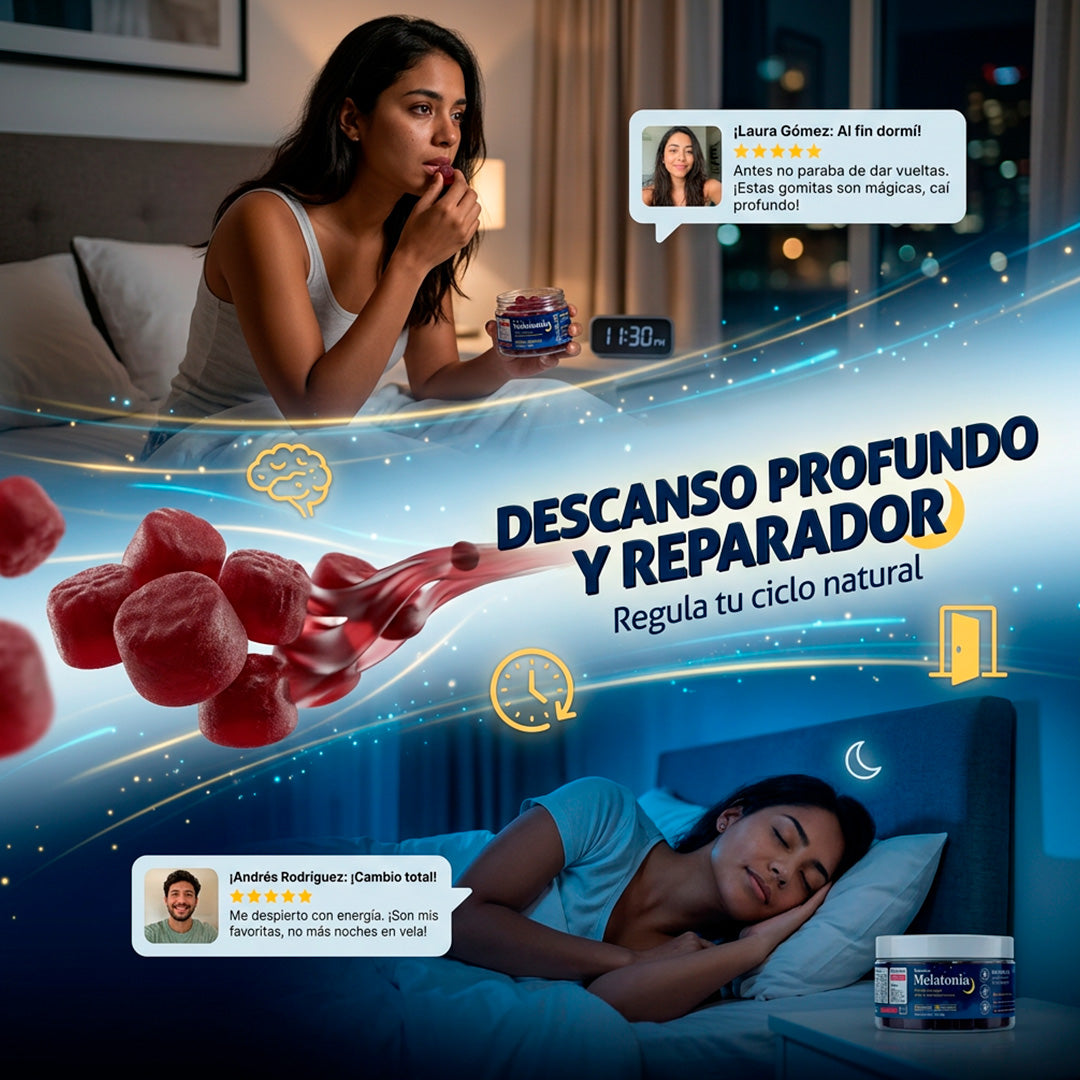 🌙Gummies de Melatonina 🍇 Despídete de las Noches Intranquilas