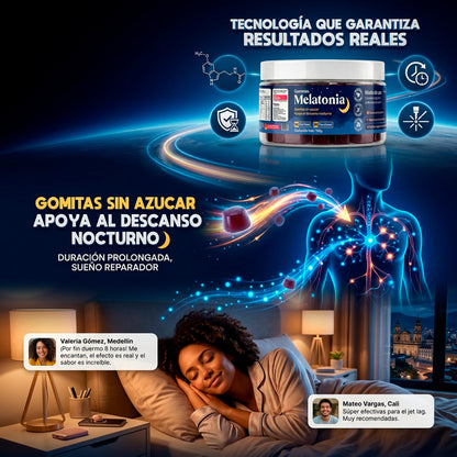🌙Gummies de Melatonina 🍇 Despídete de las Noches Intranquilas