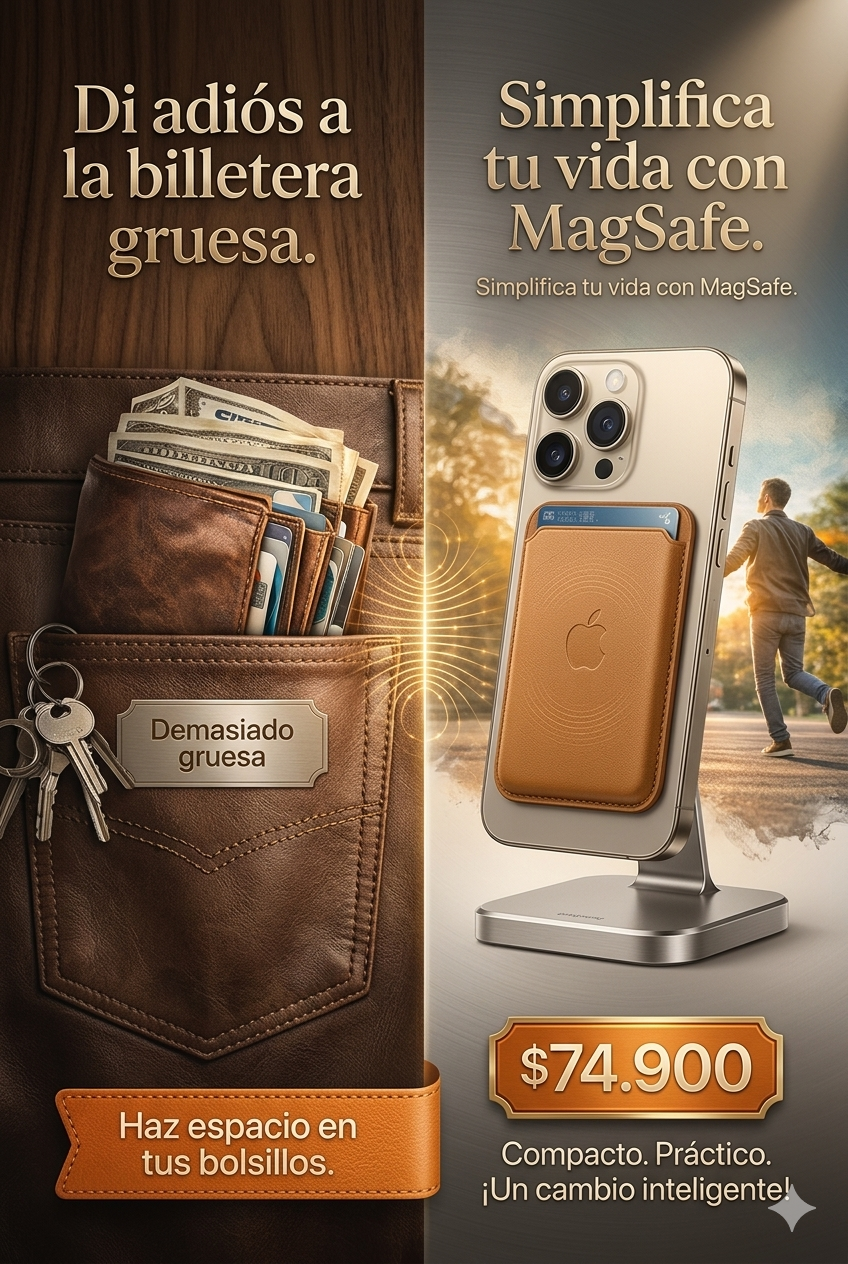 DEJA LA BILLETERA YA – Tarjetero MagSafe que lo cambia TODO 🔥