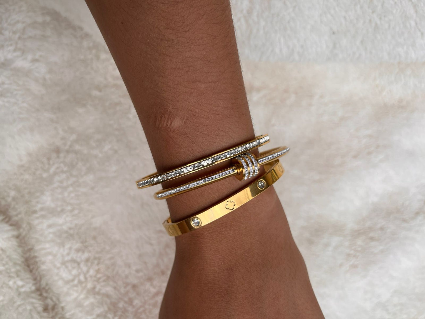 Set Brazalete tipo Cartier